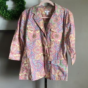 Charter club paisley blazer women’s XL